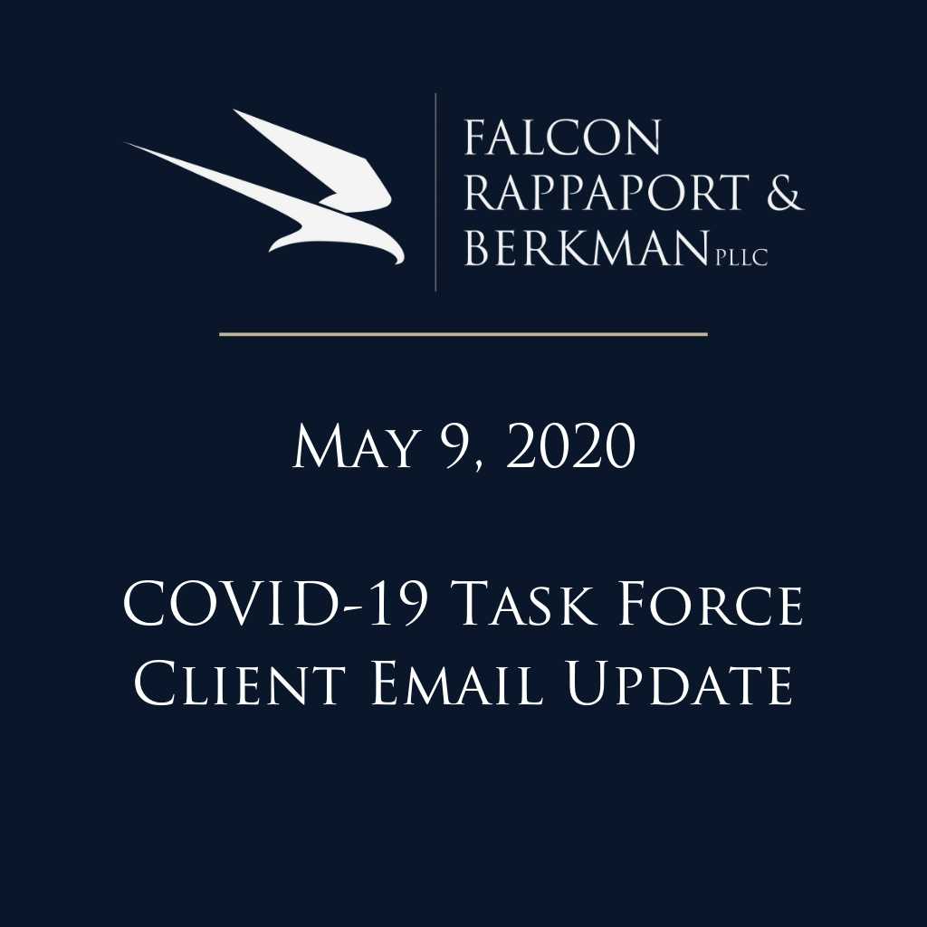 Covid-19 Task Force Email Update from May 9, 2020